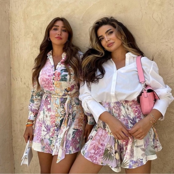 ZARA High Rise Smocked Waist Flowy Shorts EUC-Like New! - Picture 13 of 14